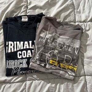 New York Graphic T-Shirts Bundle - Black and Gray Size XL